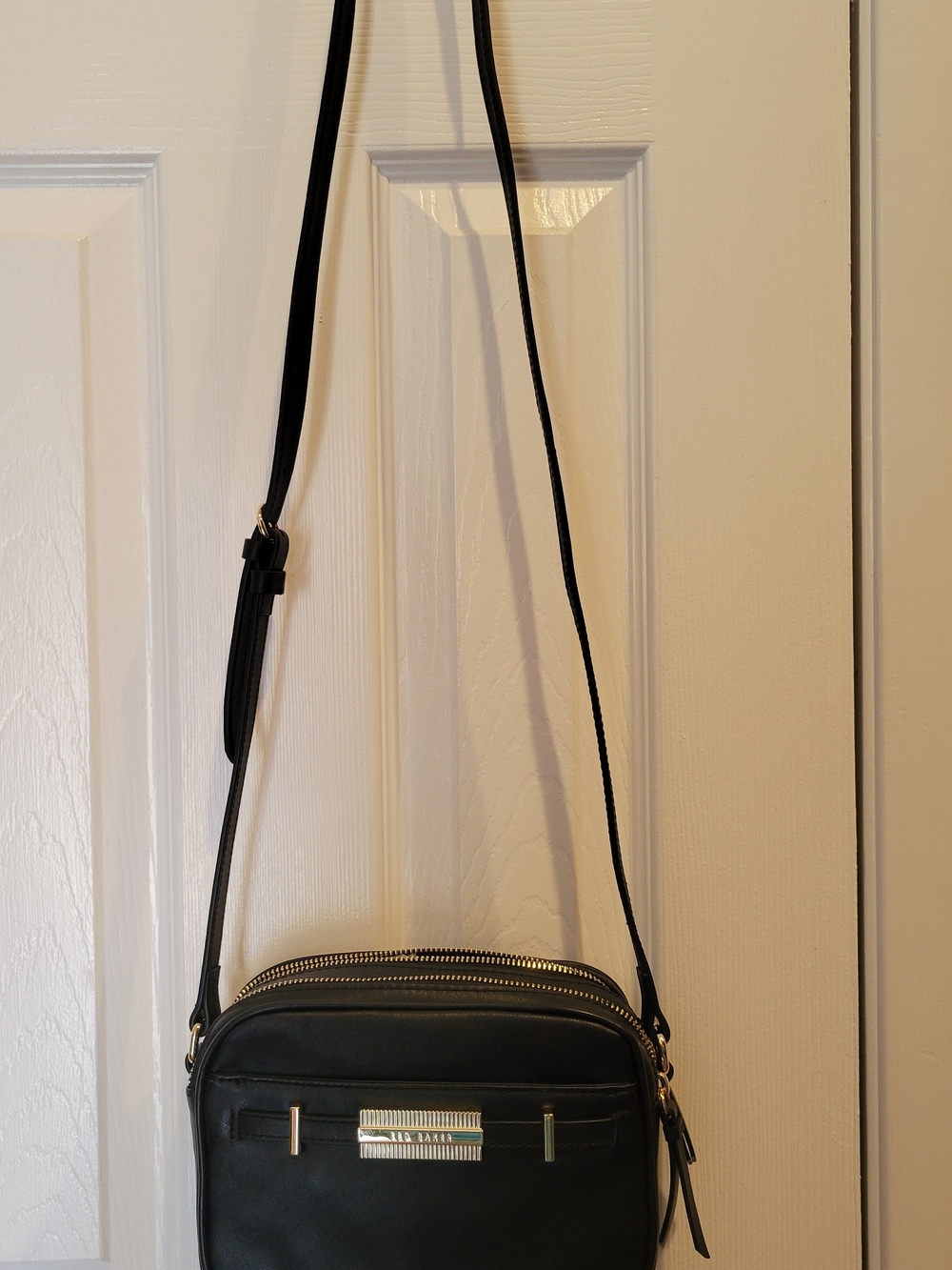 Ted Baker Black Crossbody Bag with Gold Accent